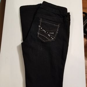 Maurices Black Skinny Jeggings With Sequin Pockets